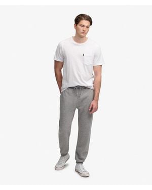 Superdry Homme Pantalon De Jogging Logo Coupe Ajustée Taille - Blanc