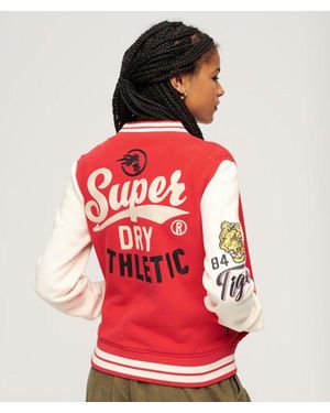 Superdry Lightweight Embroidered University Scripted Jersey Bomber Jacket