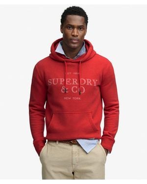 Superdry & Co 1954 Company Relaxed Hoodie - Red