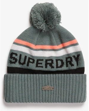Superdry & Co Logo Knit Beanie Hat - Grey