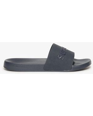 Superdry & Co Logo Pool Sliders - Blue