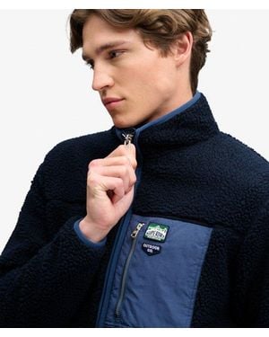 Superdry & Co Vintage Retro Full Zip Fleece - Blue