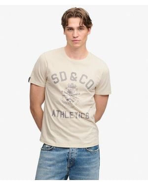 Superdry Gothic Varsity T-Shirt - Natural