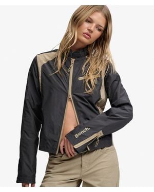 Superdry Bench X & Co Bench Racer Shell Double Zip Jacket - Grey