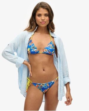 Superdry & Co Tie Side Cheeky Bikini Briefs - Blue