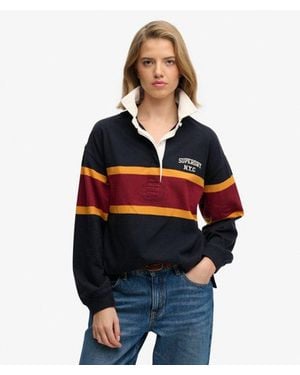 Superdry & Co Heritage Stripe Rugby Top - Blue