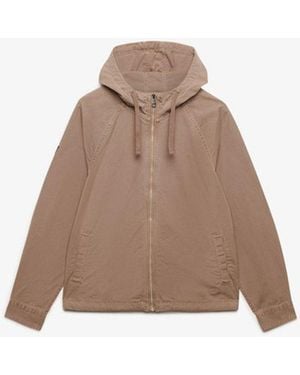 Superdry & Co Hooded Washed Twill Jacket - Natural