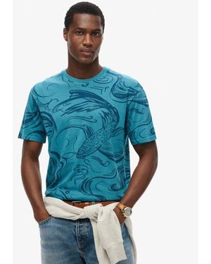 Superdry & Co Vintage Overdye Printed T-shirt - Blue