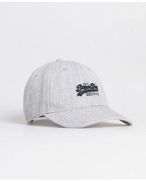 Superdry Label Cap Marl - White