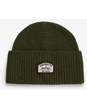 Superdry Trucker Knitted Beanie Hat - Green