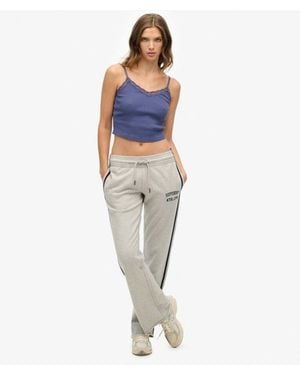 Superdry Athletic Essentials Stripe Flare joggers - Blue