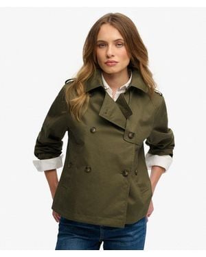 Superdry & Co Short Trench Coat - Green