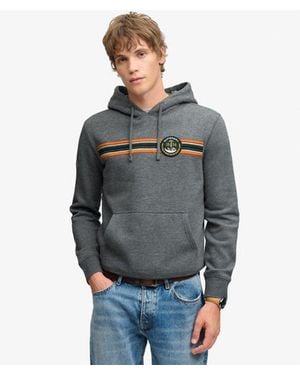 Superdry & Co Outdoors Stripe Logo Hoodie - Grey