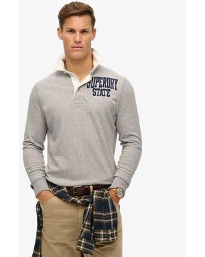 Superdry & Co Athletic Rugby Top - Grey