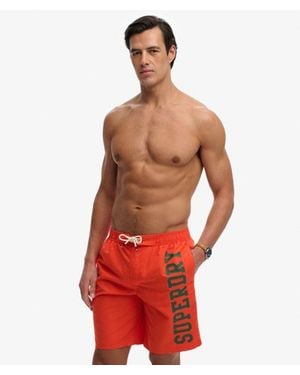 Superdry Logo 19-Inch Boardshorts - Red