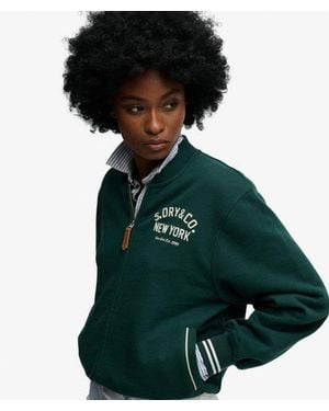 Superdry & Co Country Club Jersey Bomber - Green