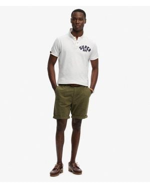 Superdry Premium Textured Chino Shorts - White