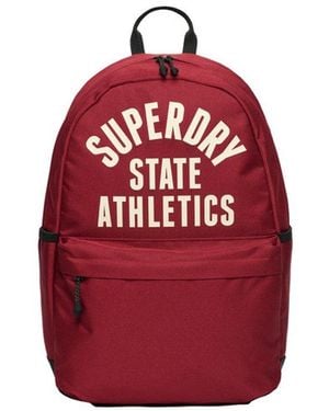 Superdry Femme Sac À Dos Athletic Montana Taille: 1Taille - Rouge