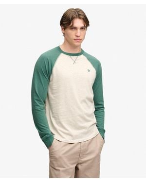 Superdry Vintage Athletic Honkbaltop - Groen