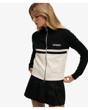 Superdry & Co Athletic Essentials Zip Through Track Top - Black