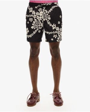Superdry Recycled Hawaiian Print 17-inch Swim Shorts - Black