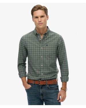 Superdry Premium Check Oxford Shirt - Green