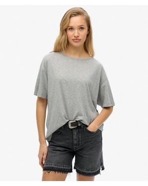 Superdry & Co Studios Dropped Shoulder T-shirt - Grey
