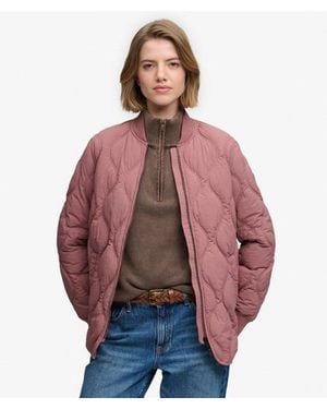 Superdry Short Onion Quilt Liner Jacket - Red