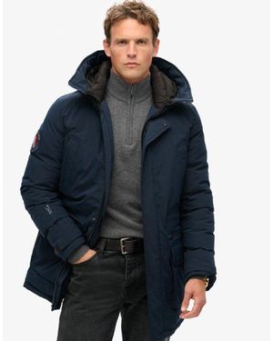 Superdry City Padded Parka Coat - Blue