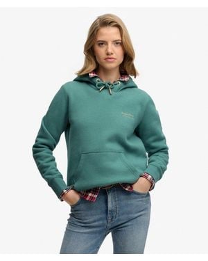 Superdry Femme Sweat À Capuche Logo Essential Taille - Vert