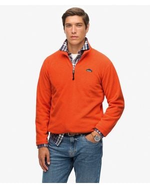 Superdry Homme Polaire À Demi-Zip Taille - Orange
