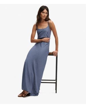 Superdry & Co Printed Cami Maxi Dress - Blue