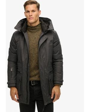Superdry & Co City Tweed Padded Parka Jacket - Gray