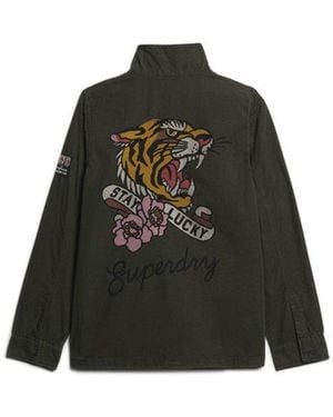 Superdry & Co M65 Embellished Military Jacket - Green