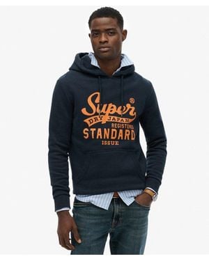 Superdry Standard Script Hoodie - Blue