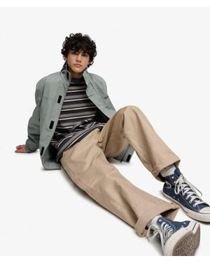Superdry Bench X & Co Bench Workwear Straight Chino Trousers - Metallic