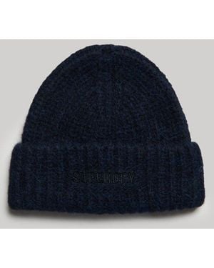 Superdry & Co Essential Ribbed Beanie - Blue