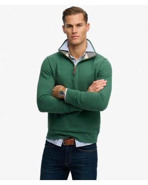 Superdry & Co Essential Pique Half Zip - Green