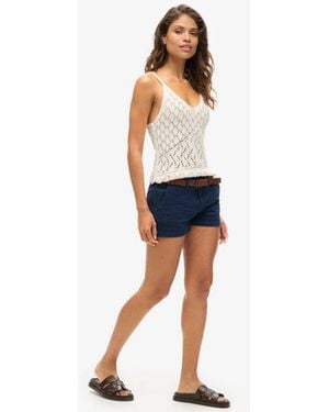 Superdry & Co Slim Fit Chino Hot Shorts - Blue