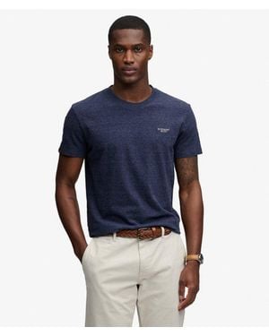 Superdry Essential Stacked Logo Embroidered T-Shirt - Blue