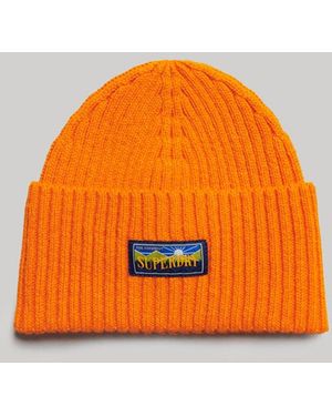 Superdry Wool Blend Radar Beanie - Orange