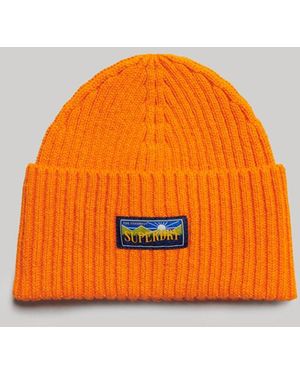 Superdry Wool Blend Radar Beanie - Orange