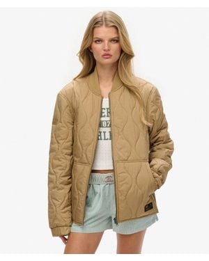 Superdry Oversized Surplus Quilted Liner Jacket - Natural