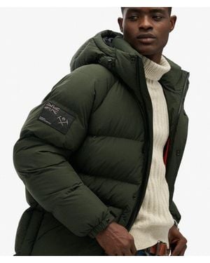 Superdry Homme Parka Longue Xpd Matelassée Taille - Vert