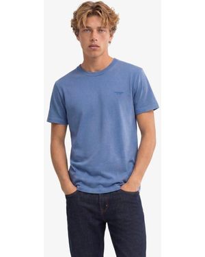 Superdry Essential Stacked Logo Embroidered T-Shirt - Blue
