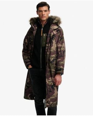 Superdry & Co Everest Faux Fur Waterproof & Co Robe - Black