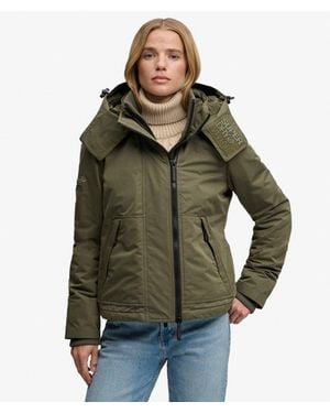 Superdry & Co Hooded Microfibre Arctic Windcheater Jacket - Green