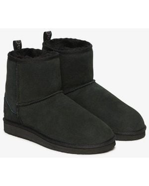 Superdry Suede Sherpa Ankle Boots - Black