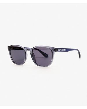 Superdry Femme Lunettes De Soleil À Verres Ronds Taille: 1Taille - Bleu