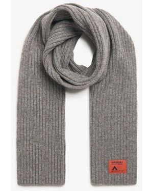 Superdry Workwear Nep Knitted Scarf - Grey